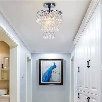 Κρύσταλλο οροφής LED φως με σιδερένιο σώμα, μοντέρνο μινιμαλιστικό, 110–240V, κατάλληλο για 10–15 τ.μ.