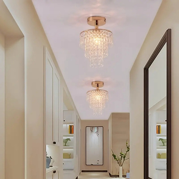 Κρύσταλλο οροφής LED φως με σιδερένιο σώμα, μοντέρνο μινιμαλιστικό, 110–240V, κατάλληλο για 10–15 τ.μ.