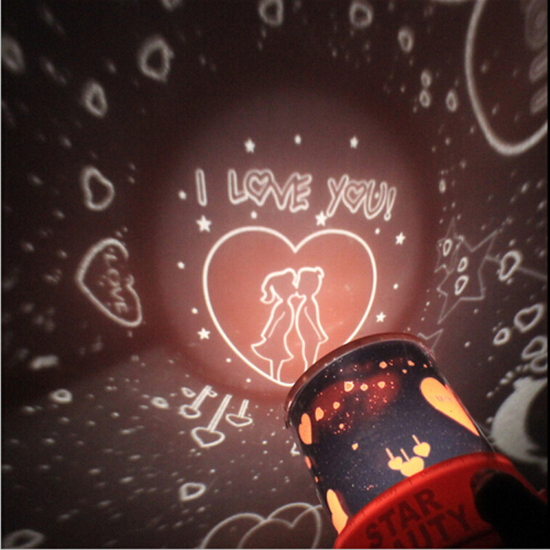 Нощна лампа с прожекция на звезди, модел Starlight — LED светлина; захранване от контакта; пластмасов абажур; напрежение ≤ 36V