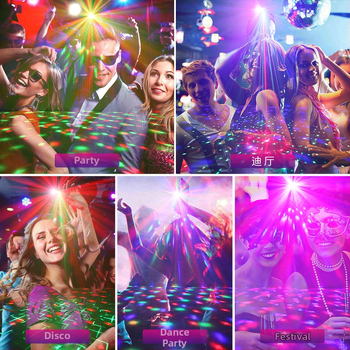 Мини лазерна светлина за сцена с LED и лазер, модел Y431, IP20, 5V, за вътрешна употреба