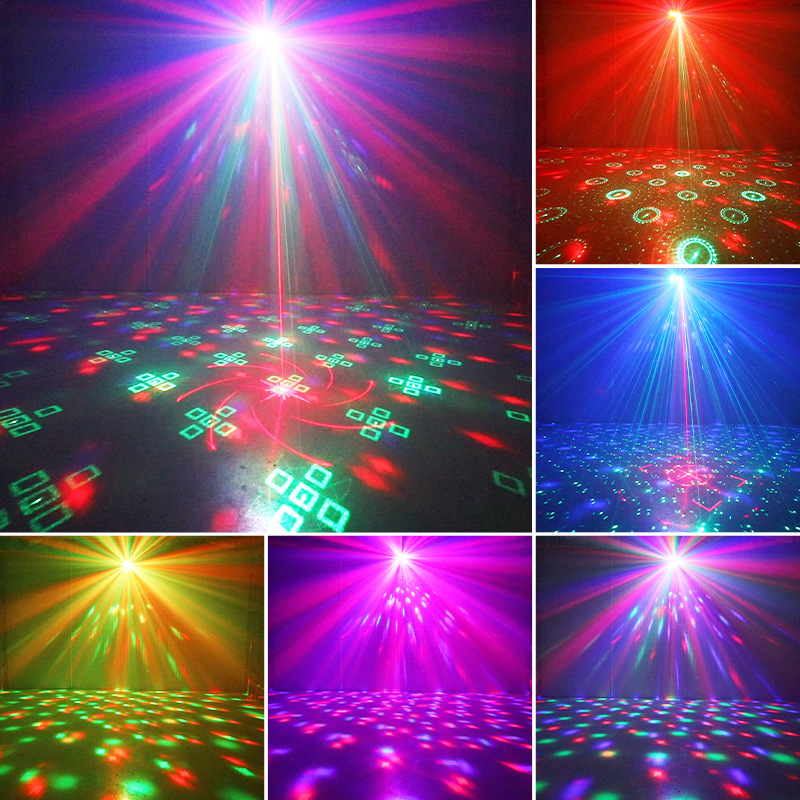 Мини лазерна светлина за сцена с LED и лазер, модел Y431, IP20, 5V, за вътрешна употреба