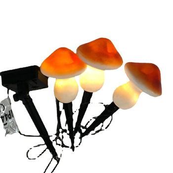 Ηλιακό φως εδάφους με μανιτάρι — λαμπτήρας από ρητίνη, IP44 αδιάβροχο, 0.06W, αυτονομία 6–12 ώρες