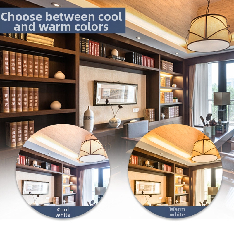 Пластмасово-алуминиева лампова чашка, 12x2835 LED, 5W, 220V, 1200 lm, 180° лъчение