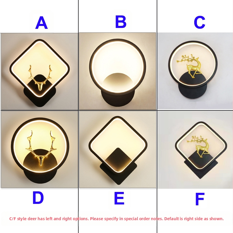 Стенна лампа с железен абажур, LED осветление, 220V, модерен стил