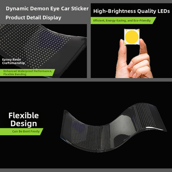 USB auto mīkstais displejs – elastīgs reklāmas displejs, PU+FPCB, 10W, 5V/2A, Bluetooth lietotnes vadība, pilnkrāsains displejs