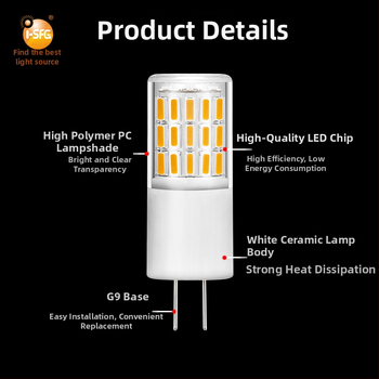 LED λαμπτήρας καλαμποκιού G4, ρυθμιζόμενος, 12-24V, 45× LED κόκκοι 4014, 360° δέσμη, 270 lm