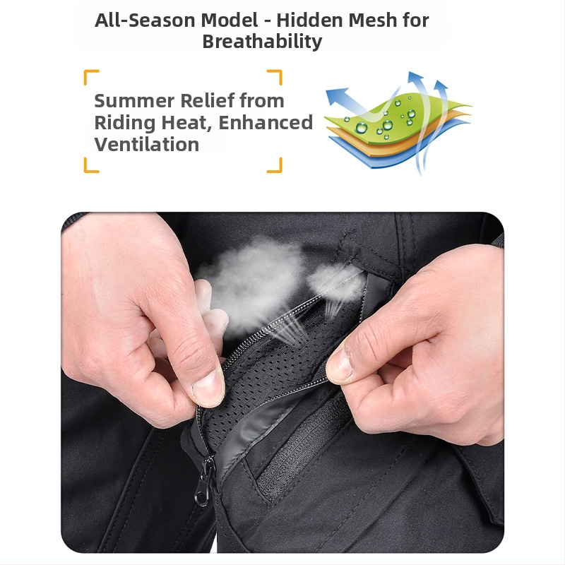 VOLERO мотоциклетни защитни панталони за каране: водоустойчиви, ветроустойчиви, дишащи, висока талия, силиконова защита