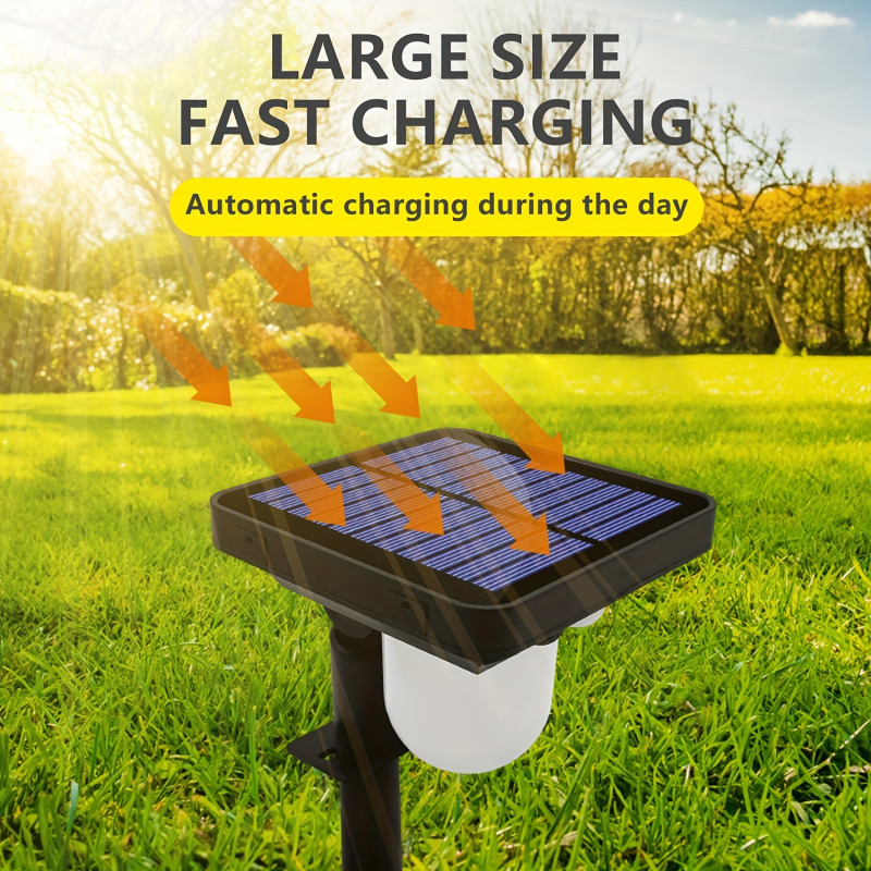 Φωτιστικό κήπου με ηλιακή ενέργεια, αισθητήρας κίνησης, ζεστή λυχνία, βάση τοποθέτησης στο έδαφος, IP65, ABS+PC, 1W, CE πιστοποίηση