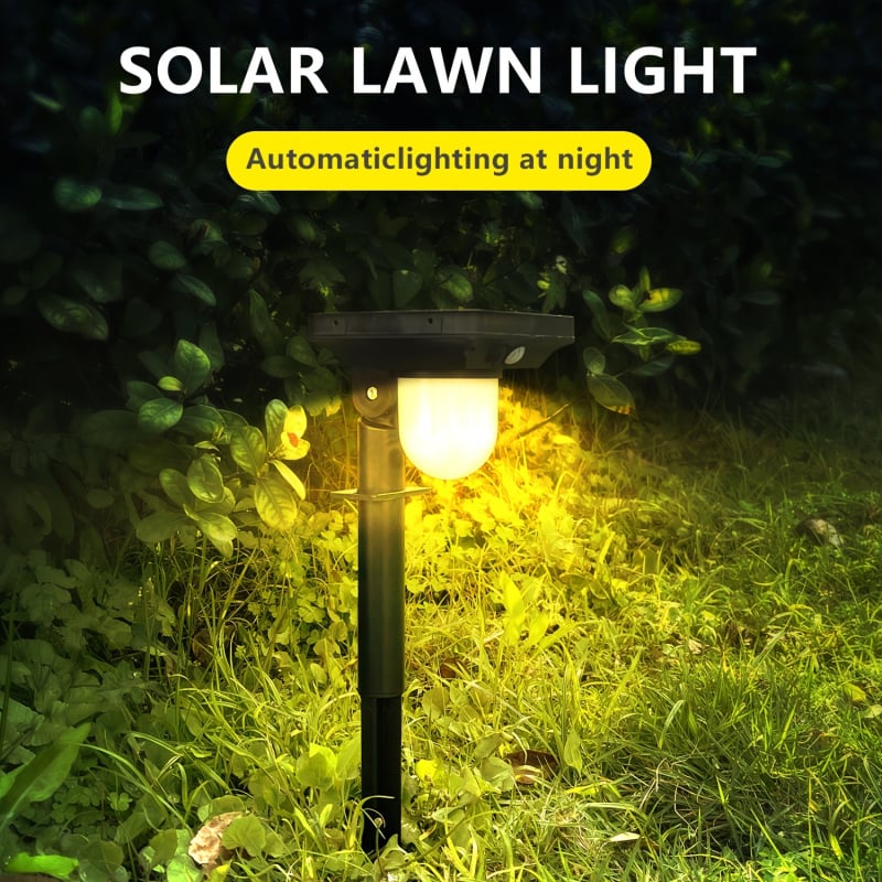 Φωτιστικό κήπου με ηλιακή ενέργεια, αισθητήρας κίνησης, ζεστή λυχνία, βάση τοποθέτησης στο έδαφος, IP65, ABS+PC, 1W, CE πιστοποίηση