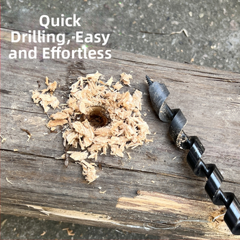 Cai Jiujiang дърводелско свредло със удължена дължина, четиризъбно спирално, за оцеляване на открито