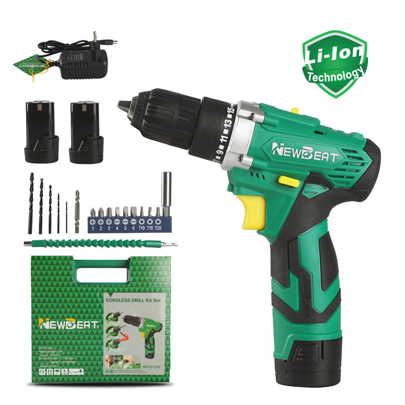 NEWBEAT Безжична бормашина с литиево акумулаторно захранване за пробиване