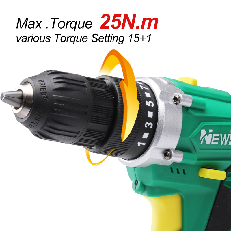 NEWBEAT Безжична бормашина с литиево акумулаторно захранване за пробиване