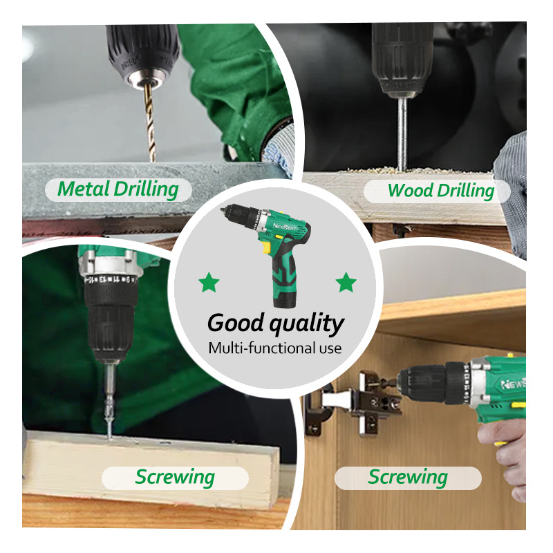 NEWBEAT Безжична бормашина с литиево акумулаторно захранване за пробиване