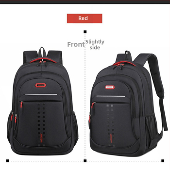 Uniszex laptop hátizsák bővíthető kialakítással, Oxford anyagból, geometrikus mintázat, poliészter bélés