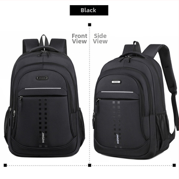 Uniszex laptop hátizsák bővíthető kialakítással, Oxford anyagból, geometrikus mintázat, poliészter bélés