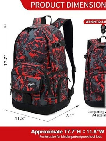 Σακίδιο καμουφλαρισμένο από Oxford ύφασμα — Unisex, Αδιάβροχο, Αντικλοπή, Συμβατό με φορητό υπολογιστή 15 ιντσών, Με ιμάντα αερόστρωμα