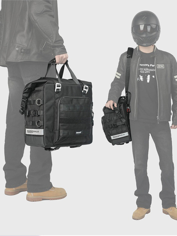 Rhinowalk 25L greito išėmimo motociklo šoninė dėžė su palaikymo plokšte (MTR2050), poliesteris