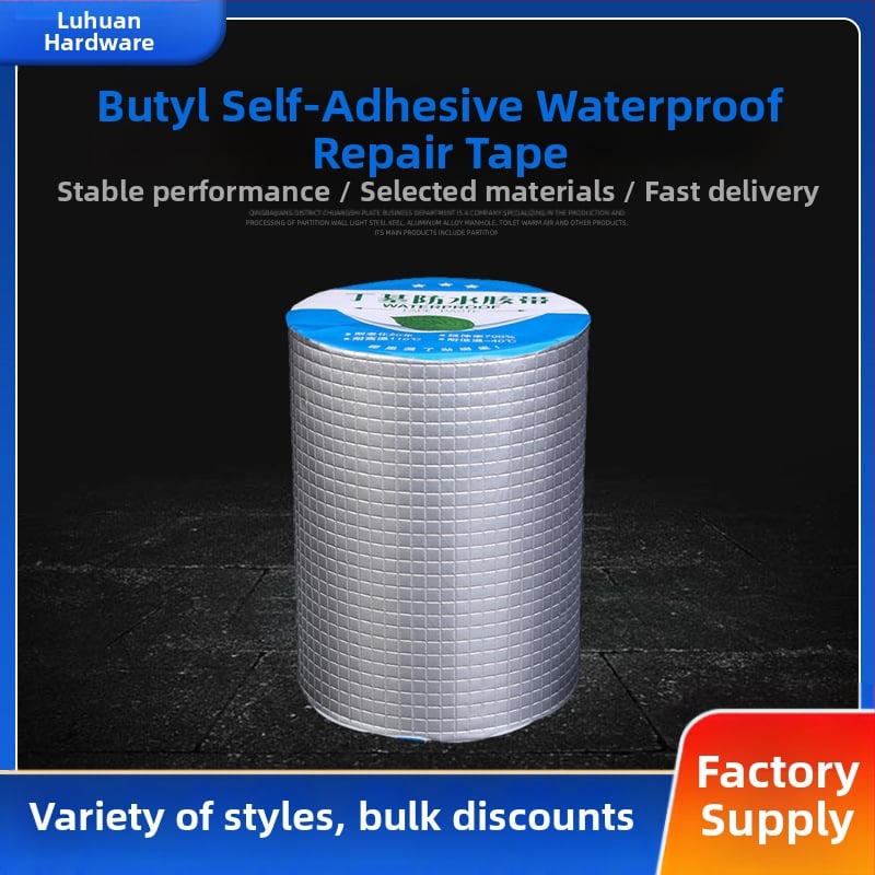 Butila ūdensizturīgā remontlente, pašlīmējoša, slāņaina, ar spalvas veida formu, jumta remontam