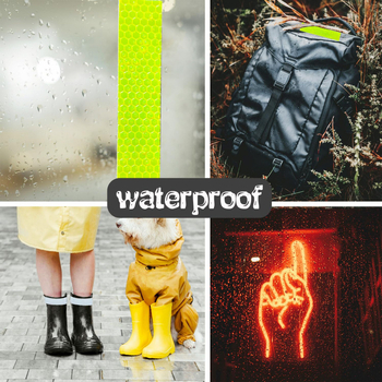 3 db visszaverő figyelmeztető matrica – öntapadós, testreszabható, minta a képen látható, autók és kerékpárok számára