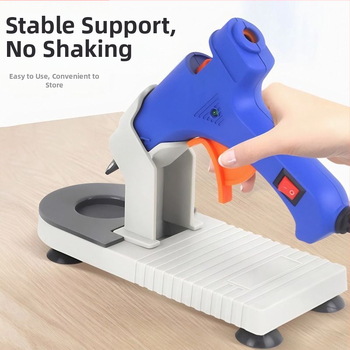 Saide πλαστική βάση για θερμοκολλητικό πιστόλι 20-25W, στήριγμα για μικρά πιστόλια κόλλας – εξάρτημα DIY
