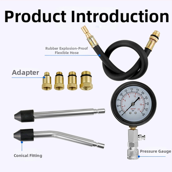 Σετ μέτρησης πίεσης κυλίνδρου αυτοκινήτου και μοτοσικλέτας με ράβδο επέκτασης για οικιακή χρήση