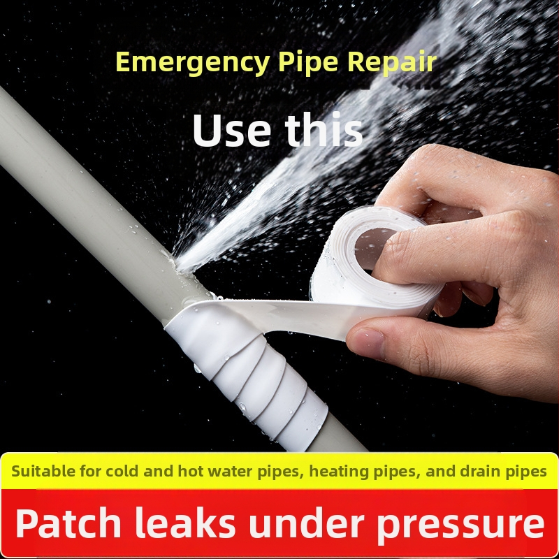 Σιλικονούχα αυτοκόλλητη ταινία για PVC σωληνάσεις ύδρευσης – επισκευή διαρροών, 1 mm πάχος, PVC υπόστρωμα, σύστημα κόλλας με πυριτικό γέλη (θερμική αντίσταση -20 έως 100°C, καλό σφράγισμα)