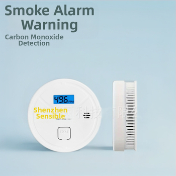 Детектор за дим и CO – комбиниран, безжично таванно монтиране, звукова аларма, 4.5V, 0–40°C