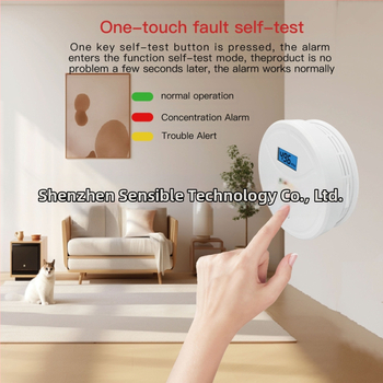 Детектор за дим и CO – комбиниран, безжично таванно монтиране, звукова аларма, 4.5V, 0–40°C