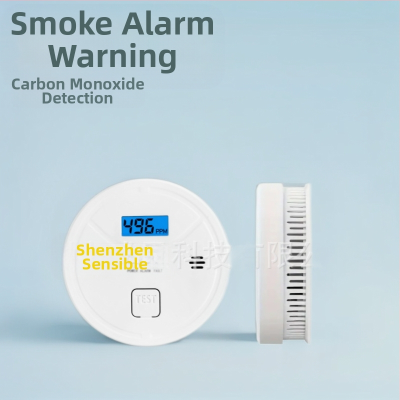 Детектор за дим и CO – комбиниран, безжично таванно монтиране, звукова аларма, 4.5V, 0–40°C