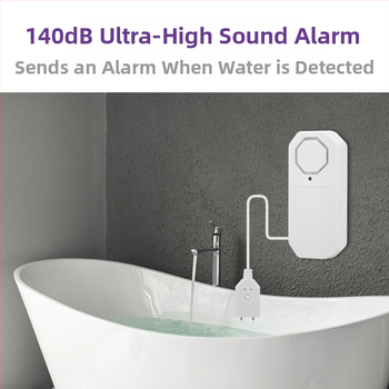 Детектор за ниво на водата с аларма WS-02, монтажен тип, безжична комуникация, аларма на място, работа на 3V