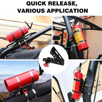 Регулируем държач за пожарогасител за рол бар на UTV; съвместим с MU TJ JK JKU JL UTV; модел 0025; марка M