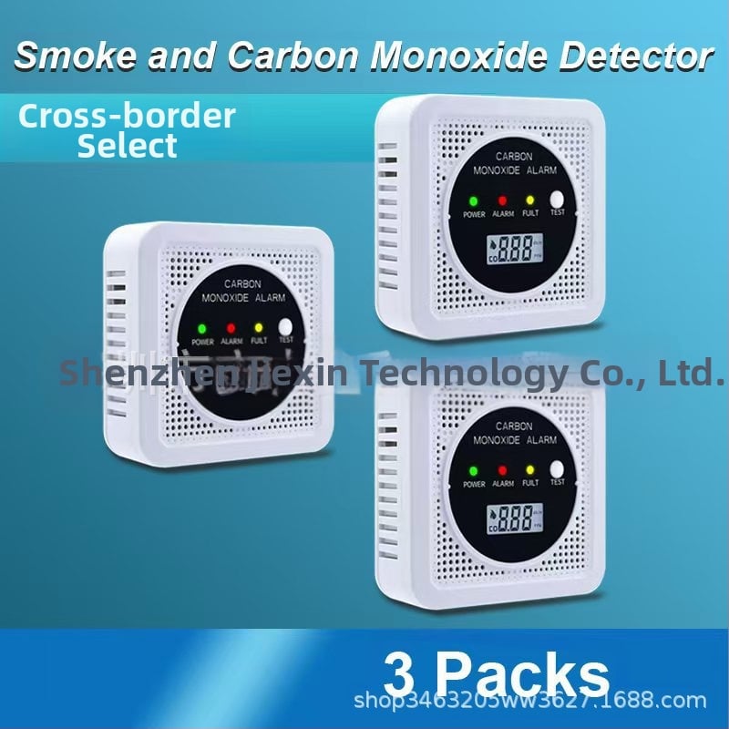 Две в едно аларма за въглероден оксид и дим JA-SC106, 4.5V, безжична, стенен монтаж, работна температура от -10 до 55°C.