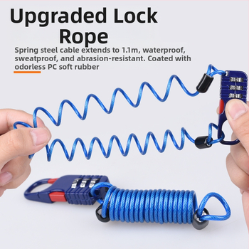 Μηχανική κλειδαριά κατά της κλοπής για κράνος και καλάθι ποδηλάτου, μοντέλο 985, πάχος ράβδου 2.5, καθολικό στυλ