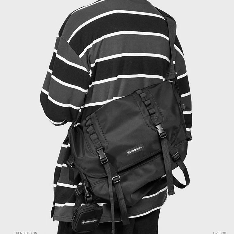 Férfi crossbody táska, utcai stílus, nylon anyag, modell 6803-1, márka Cypress Elephant