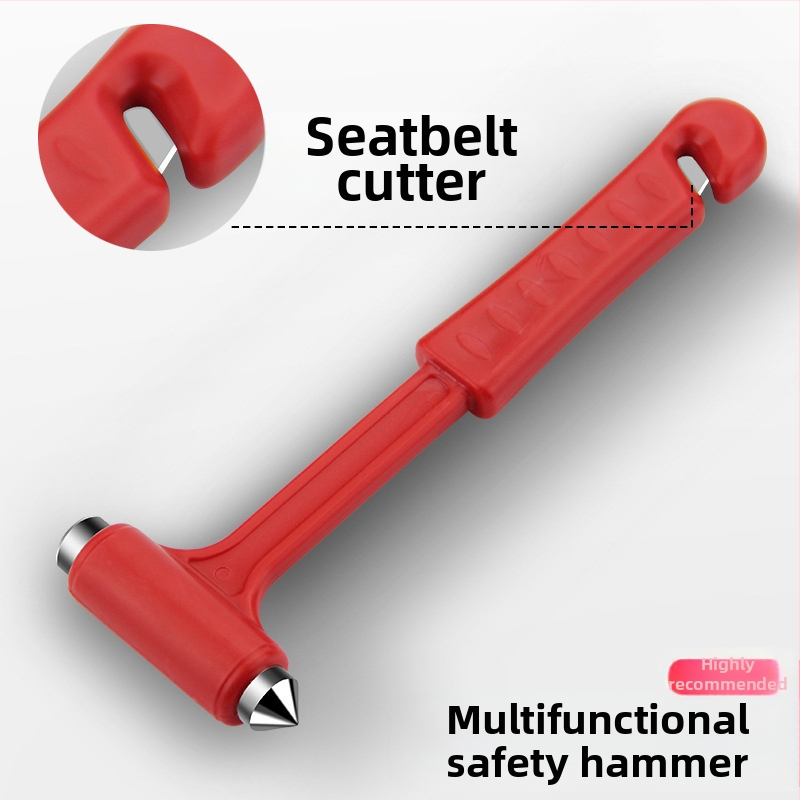 Двуфункционален автомобилен чук за безопасност, ABS пластмаса, тегло 100 g, персонализиране на дизайна, лицензиран частен етикет