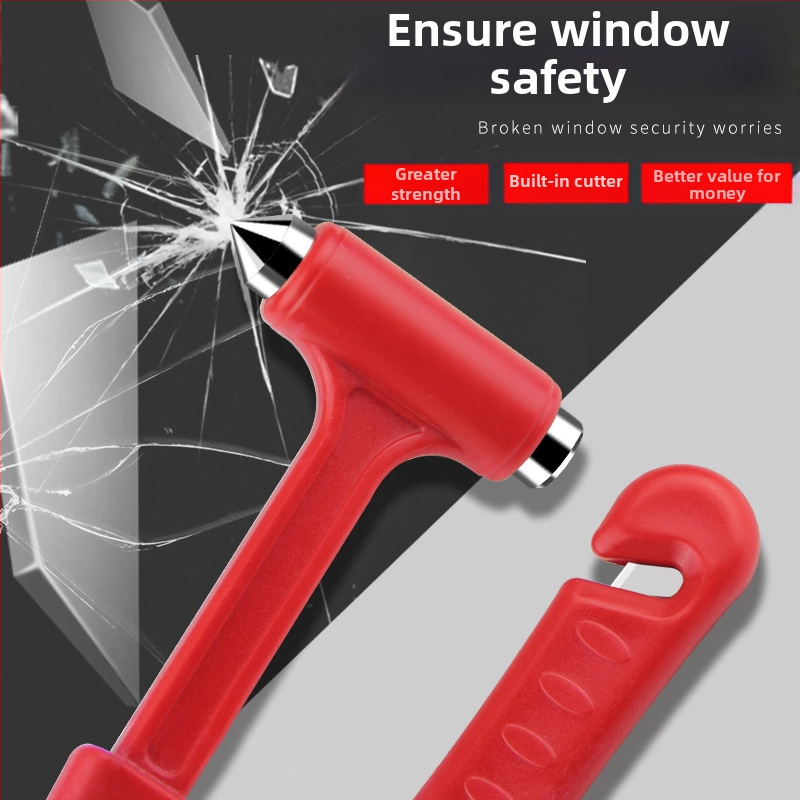 Двуфункционален автомобилен чук за безопасност, ABS пластмаса, тегло 100 g, персонализиране на дизайна, лицензиран частен етикет