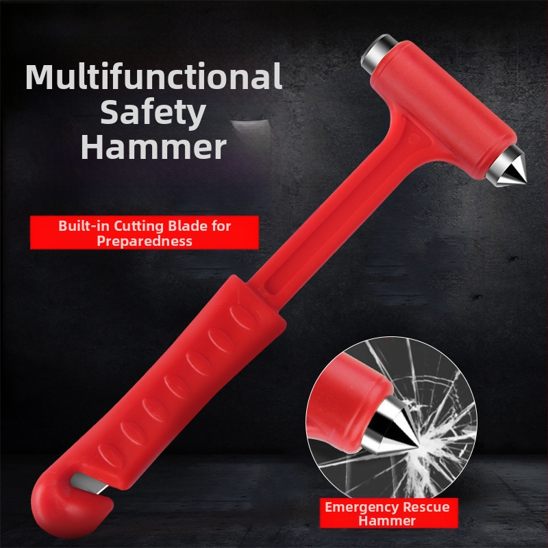 Двуфункционален автомобилен чук за безопасност, ABS пластмаса, тегло 100 g, персонализиране на дизайна, лицензиран частен етикет