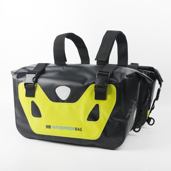 Задна чанта за мотоциклет, водоустойчива PVC, 50L, две отделения по 25L, с дъждозащитен калъф