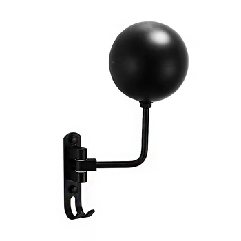 Стенно монтиран държач за мотоциклетни каски — мултифункционален въртящ се държач, алуминиево тяло, съвместим с различни каски, за съхранение в дневната