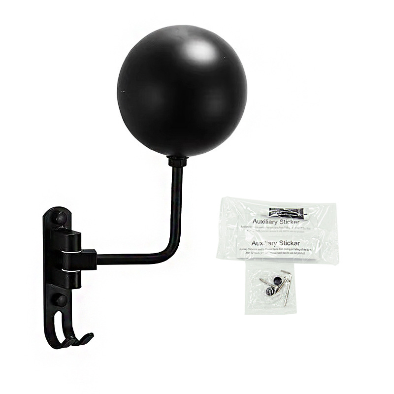 Стенно монтиран държач за мотоциклетни каски — мултифункционален въртящ се държач, алуминиево тяло, съвместим с различни каски, за съхранение в дневната