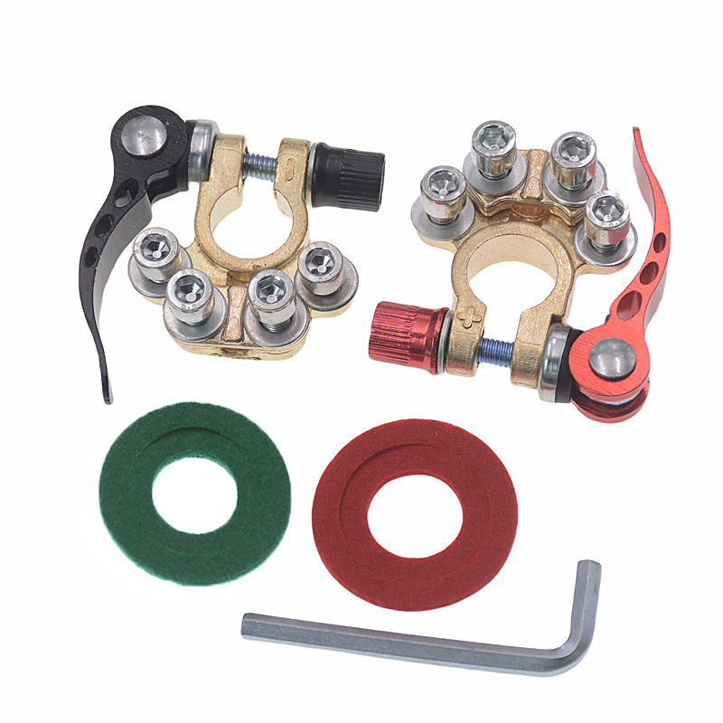 Autóakkumulátor-klemmus – többnyílású vezetékcsipesz, modell Battery pile head, márka Battery clamp multi-hole wiring battery clamp, általános modellekhez illeszkedik; kompatibilis: egyebek