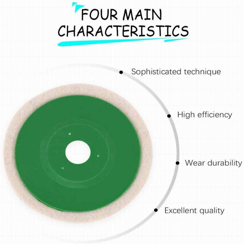 Leņķa slīpmašīnas vilnas pulēšanas paliktņu komplekts, 10 gb, Fast Leopard, iekšējais diametrs 16 mm, svars 0,28 kg