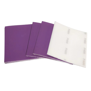 Шкурка за полиране на автомобилна боя с гъба за ръчно откъсване като основа, покрита алуминиева оксидна абразивна повърхност, зърно P400/600/800, 200 листа в кутията