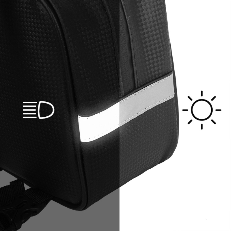 YA502 PU ādas sānu soma aizmugures sēdeklim velosipēdam/e‑velosipēdam/motociklam, 4.5L ūdensneizturīga uzglabāšana