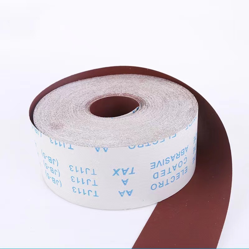 Šlifavimo popieriaus ritinėlis su tekstiliniu pagrindu, skirtas medienai, baldams ir stiklo poliravimui