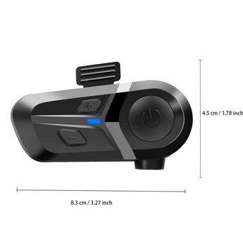 L1 Bluetooth ακουστικό κράνους για μοτοσικλέτα – Intercom, αδιάβροχο και ανθεκτικό στη σκόνη, μονοφωνικό, ένα αυτί, εμβέλεια 100 m, αυτονομία 32 h, κλήσεις και μουσική