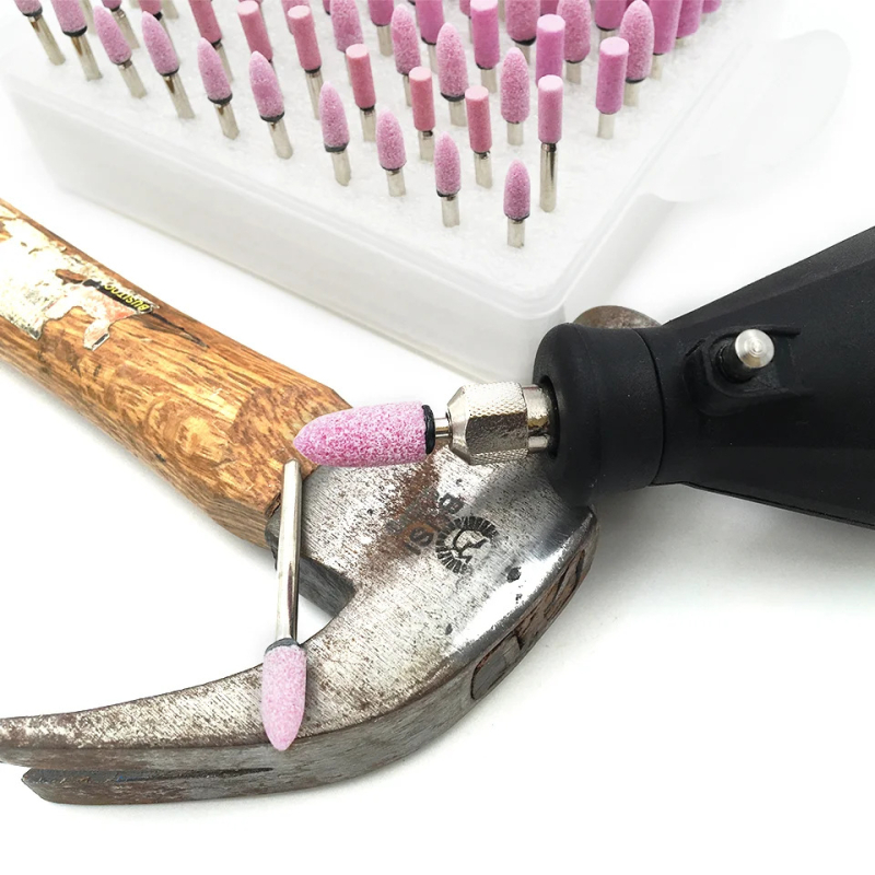 Iekšējā slīpēšanas galviņa metālam, korunduma materiāls, saderīga ar elektrisko urbjmašīnu