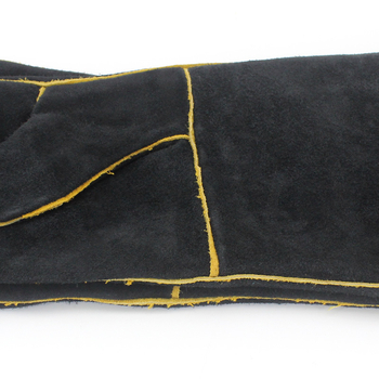 Karvių odos suvirinimo pirštinės - dviejų sluoksnių oda, megztas įdėklas, Aukštos temperatūros atsparumas, Pjovimo apsauga, Skirtos elektros suvirinimui