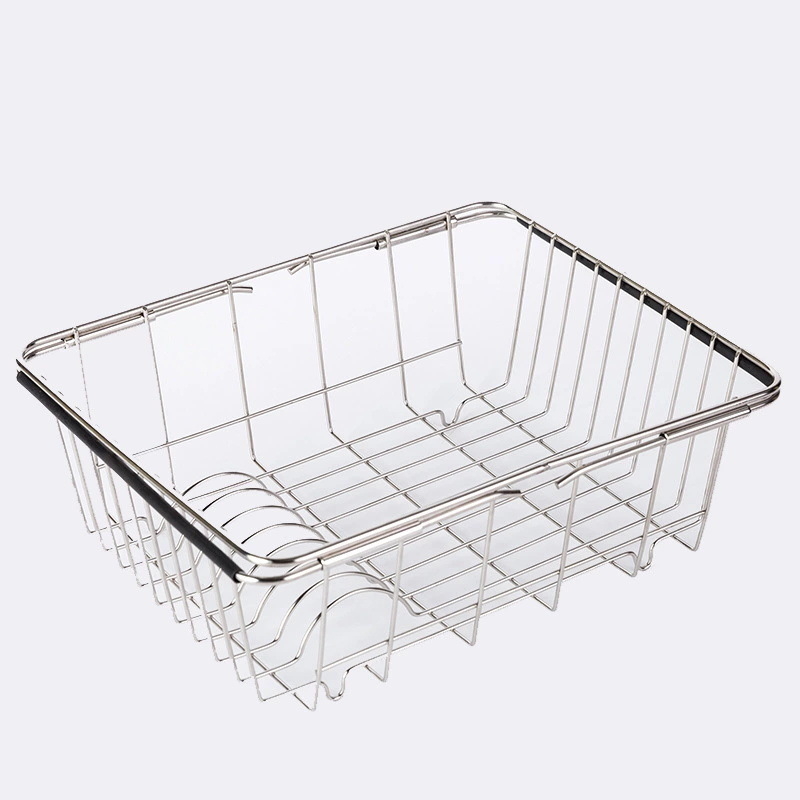 Teleskopinis nusausinimo laikiklis virtuvės plautuvei; nerūdijantis plienas; indų ir vaisių/daržovių saugojimas; modernus paprastas stilius; Kangxi Space