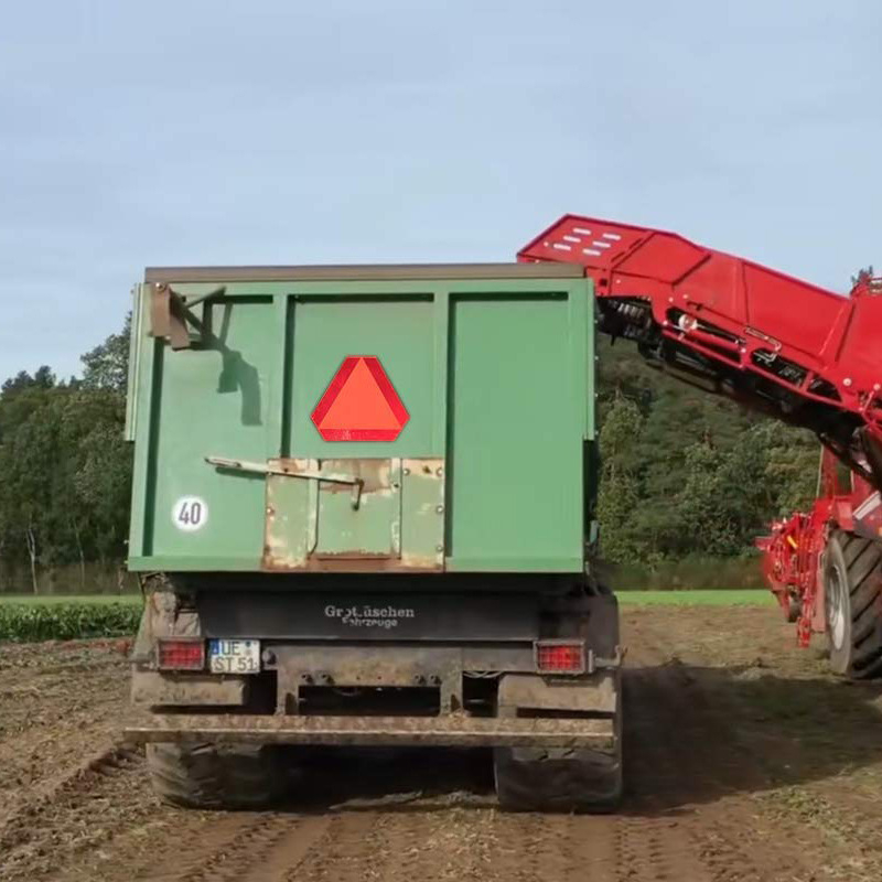 Ανακλαστικό τριγωνικό σήμα για αργά κινούμενα γεωργικά μηχανήματα, μικροπρισματική μεμβράνη, διαδικασία φιλμ, κατηγορία προειδοποίησης, εξατομικευμένη επεξεργασία